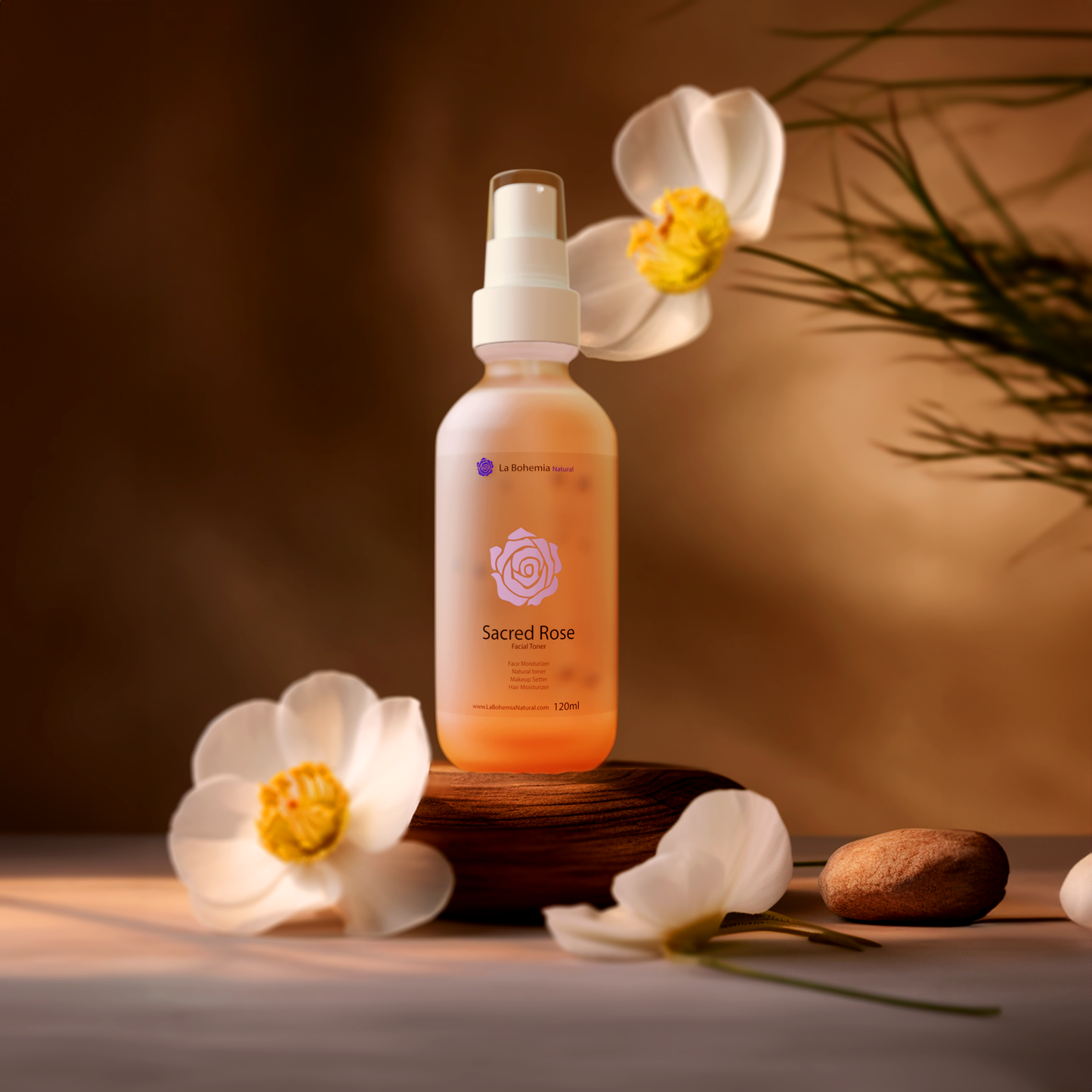 Sacred Rose Face Moisturizer Organic Bulgarian Toner Rosewater