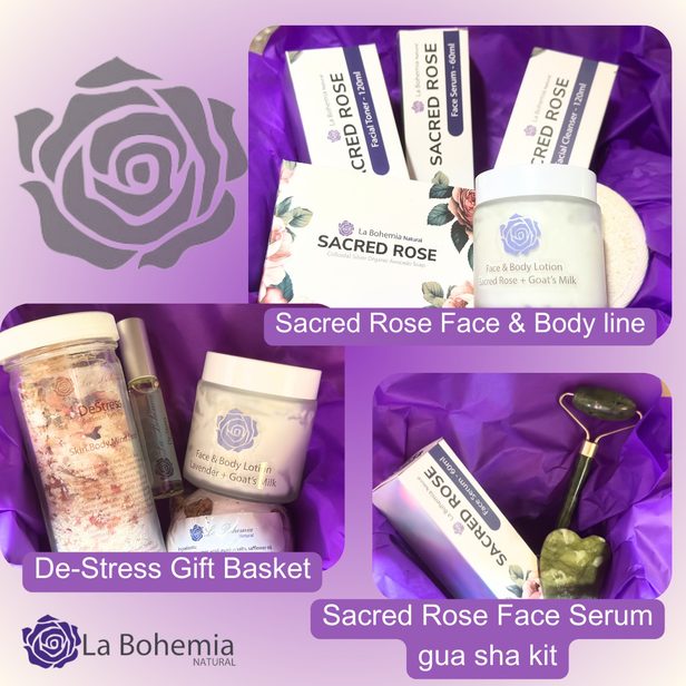 Gift Box 3 Sacred Rose Face Serum & Gua Sha Kit