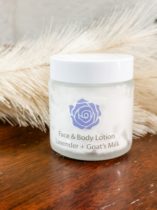 de-Stress Lavender Organic Face & Body Goats Milk Lotion